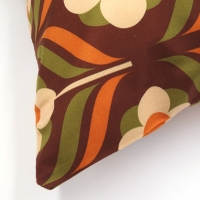 Retro kussenhoes Phoebe bruin 45 x 45 cm