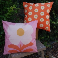 Retro kussenhoes Fleur 45 x 45 cm