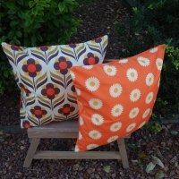 Retro kussenhoes Fleur 45 x 45 cm